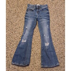 BKE Payton Distressed Flare Jeans Youth Size 6R Blue